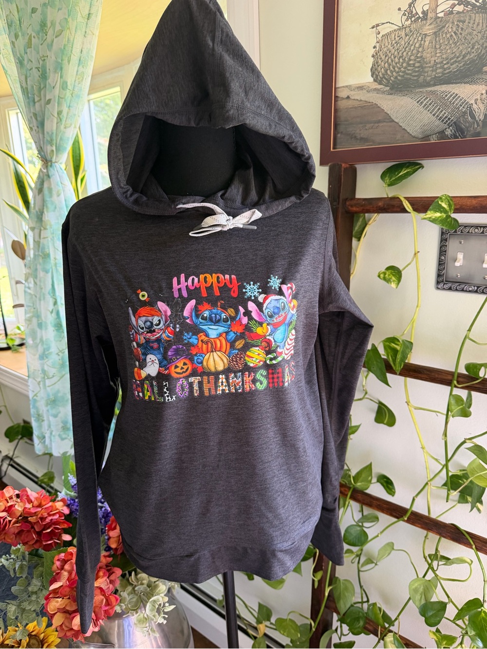 Charcoal 'Happy HALLOTHANKSMAS Hoodie